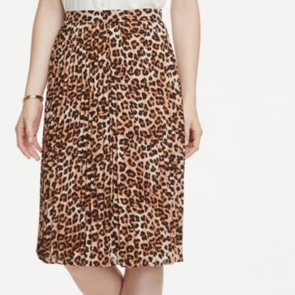ANN TAYLOR FACTORY Petite Leopard Print Women's Skirt 4P